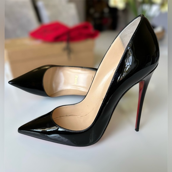 Christian Louboutin So Kate 120 Patent Black Pointed-Toe Red Sole Pump - Picture 11 of 11